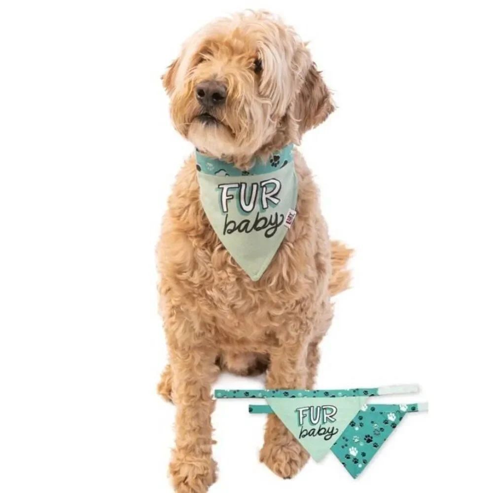 Lazy One "Fur Baby" Dog Bandana NIP Size Large (18"-24" neck)